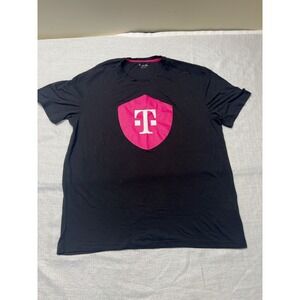 Mens T Mobile Scam Shield Black Short Sleeve T Shirt Size L